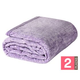 Frazada Grid lila 2 plazas 1 un.
