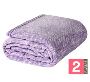 Frazada Grid lila 2 plazas 1 un.
