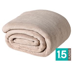 Frazada beige 1.5 plazas 1 un.