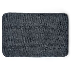 Piso de baño Chenille poliéster gris 40x60 cm