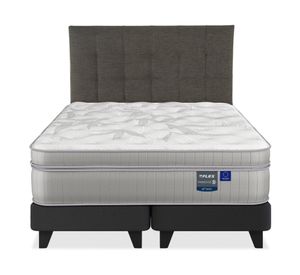 Cama europea Paradise 2 plazas base dividida + respaldo Design grafito