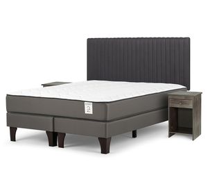 Cama europea New Style 2 plus king base dividida + set Lucio G