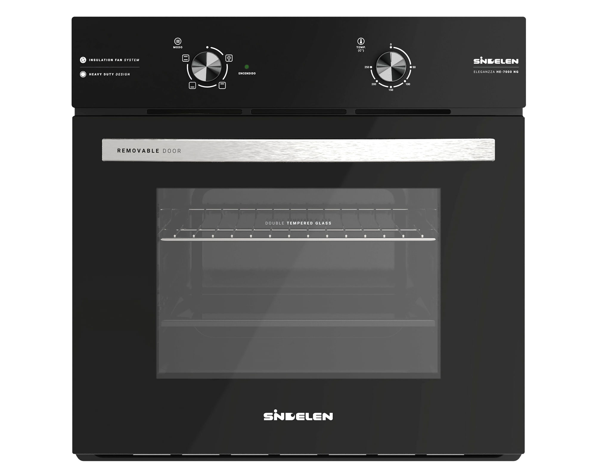 Horno eléctrico empotrable HE-7000NG negro 59 lt | Easy.cl