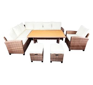 Juego comedor terraza Anastasia 10 personas