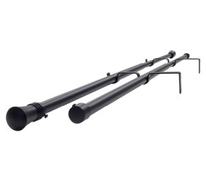 Set de barra cortina extendible muro cono fierro 5.5x210 cm negro