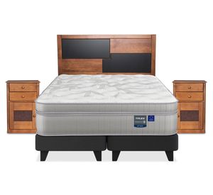 Cama europea Paradise king base dividida + set Colonia