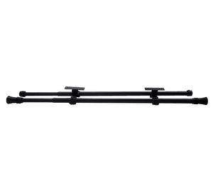Set de barra cortina extendible techo cono fierro 8x210 cm negro