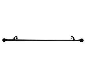 Set barra cortina extendible Esfera fierro pintado 6x200 cm negro