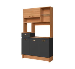 Kit mueble cocina grafito/café 5 puertas