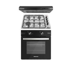 Kit empotrable 157 campana + encimera 4 quemadores + horno 59 lt