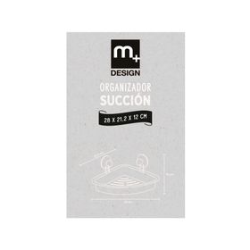 Canasto esquinero succión blanco 28x21.2x12 cm