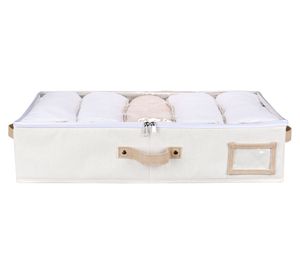 Organizador bajo cama visor superior crudo 13x60x32 cm