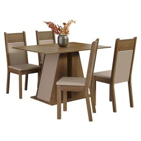 Comedor 4 sillas Angela Morello 78x90x120 cm