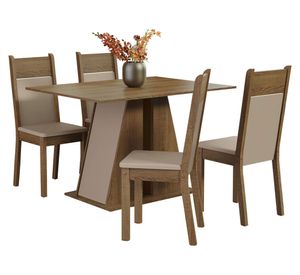 Comedor 4 sillas Angela Morello 78x90x120 cm