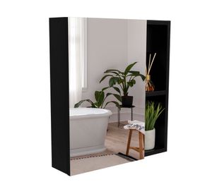 Botiquín 1 puerta Labelle wengué 49.7x45x12.5 cm