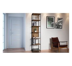 Estante Steel quadra castaño 3 Decocasa