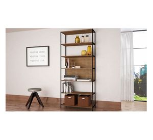 Estante Steel quadra castaño 4 Decocasa