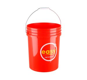 Tineta plástica mango metal 5 gl rojo