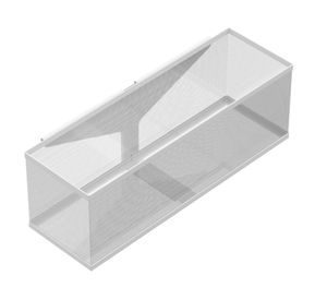 Canasto malla riel ensamble Alto blanco