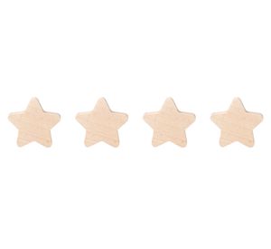 Pack percha Estrella natural 4 un.