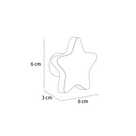 Pack percha Estrella natural 4 un.