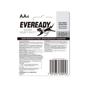 Pila alcalina AA Carbón 4 un.