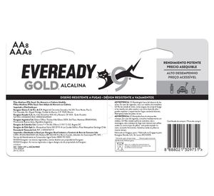 Pack pilas alcalinas AA 8 und. + AAA 8 und.