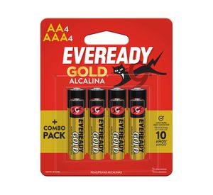 Pack pilas alcalinas AA 4 und. + AAA 4 und.