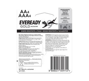 Pack pilas alcalinas AA 4 und. + AAA 4 und.