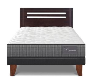 Cama europea 1.5 plazas Anatomic + respaldo Múnich