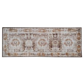 Alfombra pasillo Keni café 67x180 cm