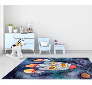Alfombra infantil Space 133x100 cm