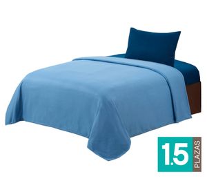 Sábana polar azul 1.5 plazas