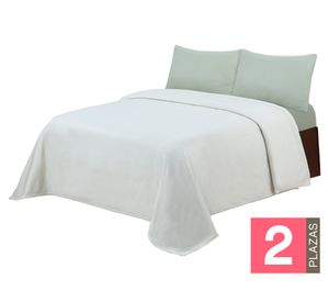 Sábana polar olivo 2 plazas