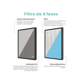 Filtro de reemplazo Hepa H13 negro