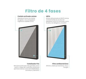 Filtro de reemplazo Hepa H13 negro