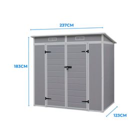 Bodega de jardín IGBPP238 gris 183x237x123 cm