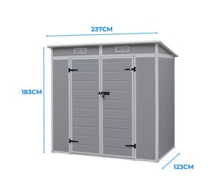 Bodega de jardín IGBPP238 gris 183x237x123 cm