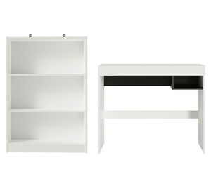 Escritorio Rubí + estante blanco