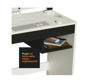 Escritorio Rubí + estante blanco