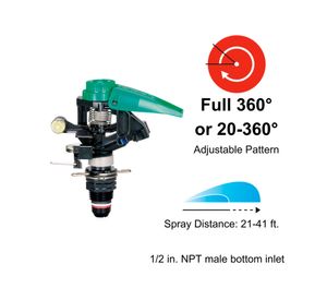 Aspersor impacto P5-R negro 5.08 cm