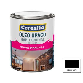Oleo habitacional negro mate 1/4 galón