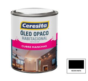 Oleo habitacional negro mate 1/4 galón