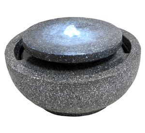 Fuente agua con LED Columnar 13 cm
