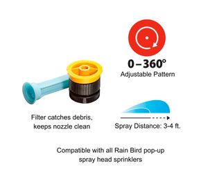 Rociador boquilla ajustable 4AP amarillo 1.2 m