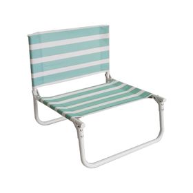 Silla playa Líneas turquesa/blanco