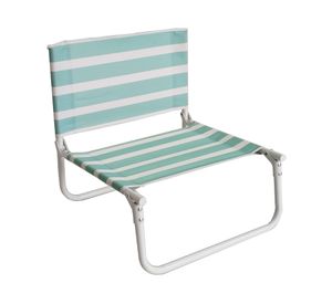 Silla playa Líneas turquesa/blanco