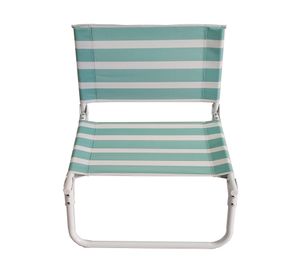 Silla playa Líneas turquesa/blanco