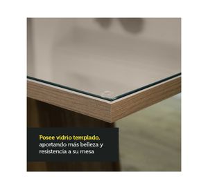 Comedor 4 sillas Linda Fiore 78x90x90 cm