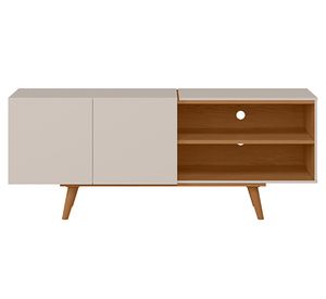 Rack TV 55" Aldan blanco/café